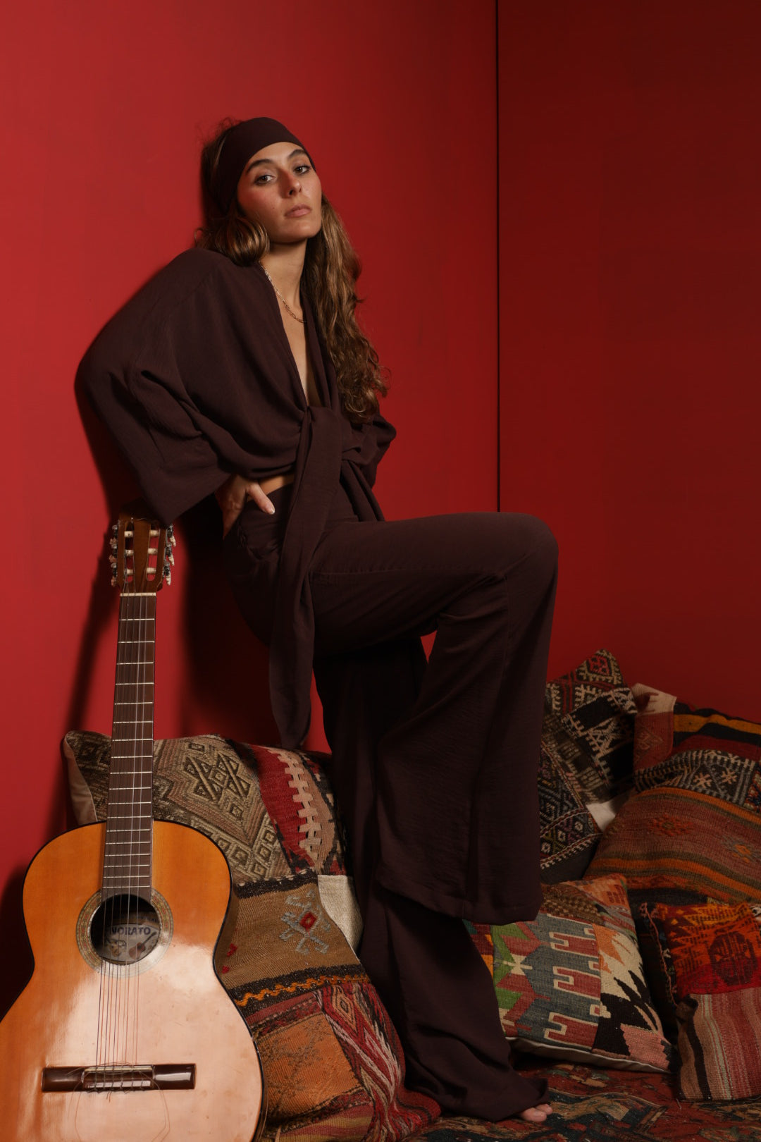 Solara mocca 70s pants