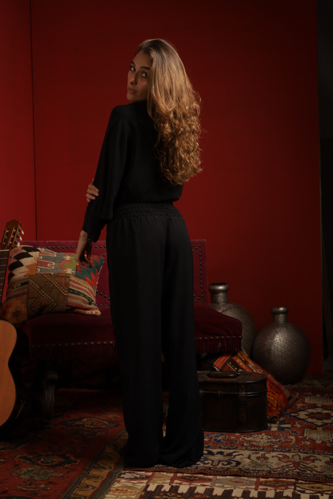 Roots Black Tie Top