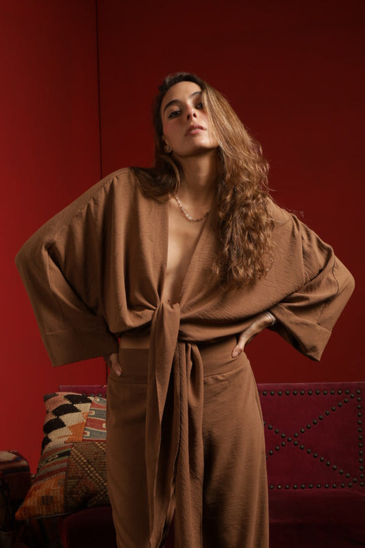 Solara cream tie top